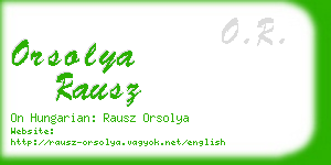 orsolya rausz business card